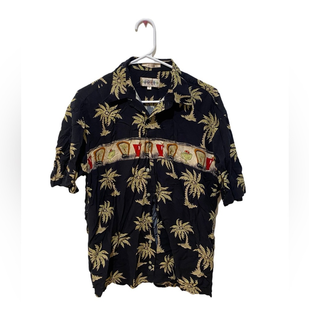 Vintage Campia Moda Men’s Regular Fit Short Sleeve Hawaiian Button Up Shirt
